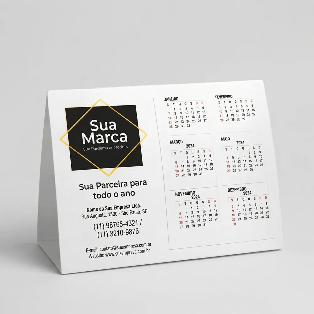 Calendário de Mesa Laser Calendário de Mesa Laser em Belém — Calendários na Gráfica Tip