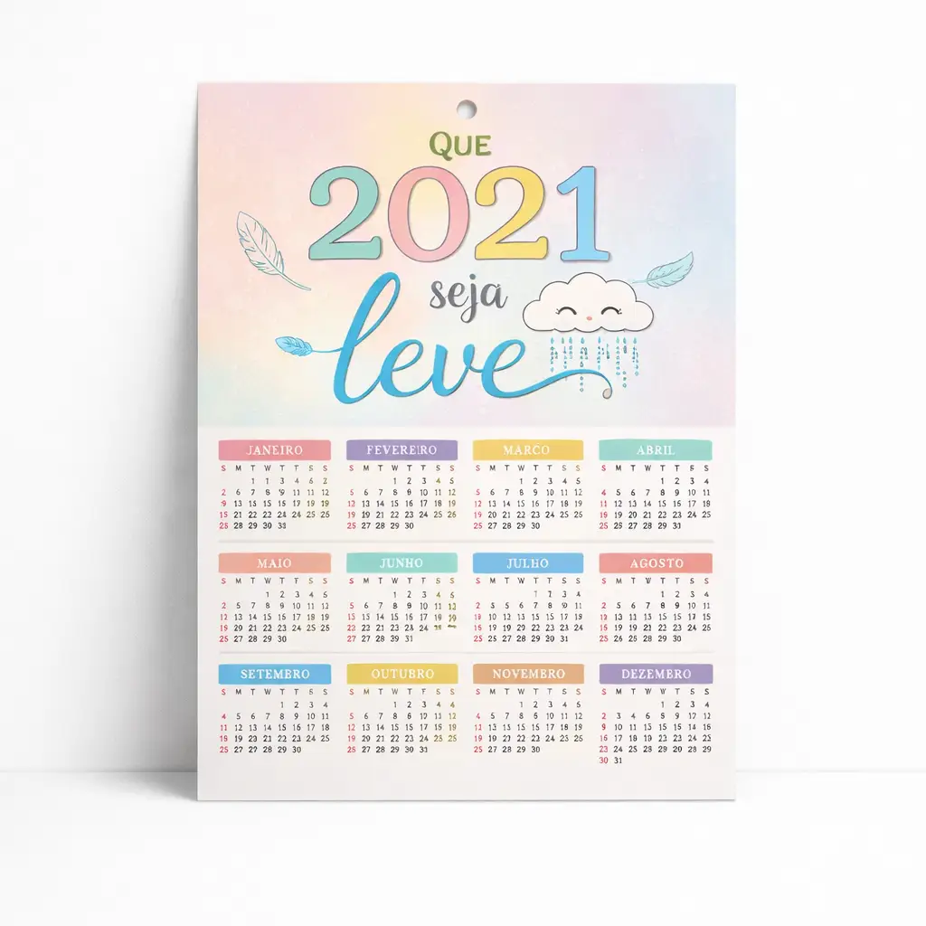 Calendário A4 Laser Calendário A4 Laser em Belém — Calendários na Gráfica Tip